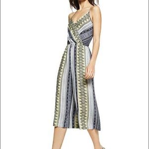 BCBGeneration striped capri jumpsuit
